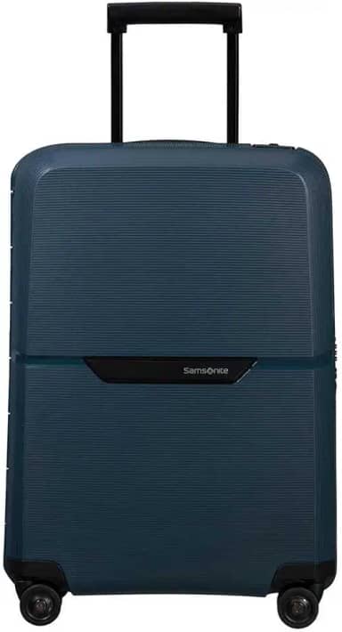 Mala de Bordo Magnum Eco Samsonite Polipropileno Cadeado Tsa 4 Rodas Duplas Giro 360 Azul
