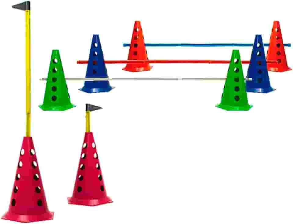 8 Cones Com 4 Barreiras E Sinalizador Agilidade Funcional