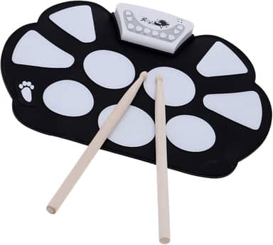 Bateria Eletronica Dobravel Mingzhe Kit de Almofada de Bateria Eletrônica Portátil Dobrável com Bastão de Silicone