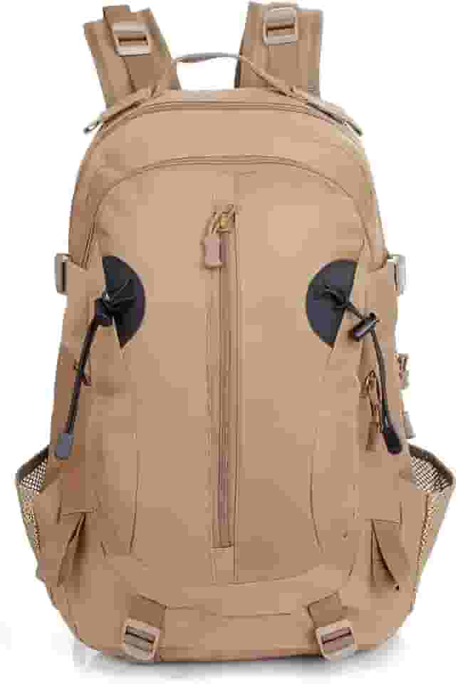 Mochila Tática Militar 40L, Nylon e ABS, Caqui, 50x30x22cm, 4 Bolsos, para Camping, Airsoft e Aventura