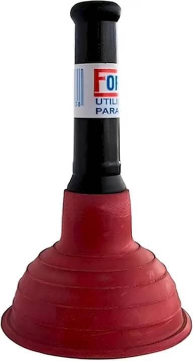 Desentupidor de Pia em Borracha Resistente com Cabo Plástico Ergonômico – Prático e Eficiente para Cozinha e Banheiro