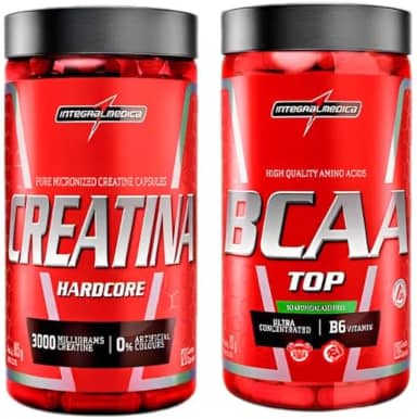 Combo Creatina 120 Caps + BCAA Top 120 Caps – Ganho de Massa e Recuperação Muscular