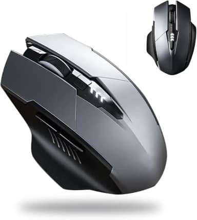 Mouse Gamer Easy Gaming Sem Fio Recarregável – 1600 DPI Ajustável, Teclas Super Silenciosas, USB 2.4GHz, Design Ergonômico, Bateria de Longa Duração, Óptico Preciso