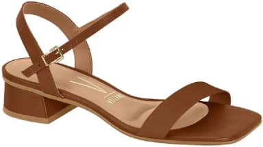 Sandália Vizzano Salto Bloco Baixo Tira Fina