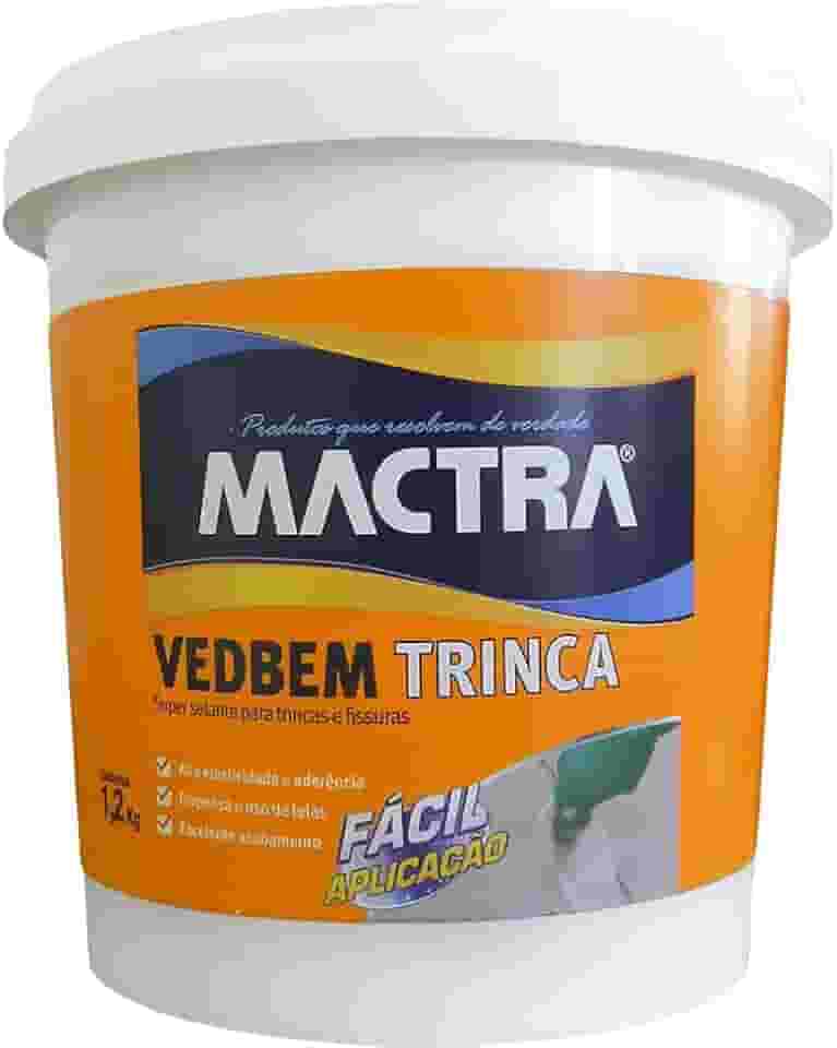 Veda Trinca Fissuras Massa Branca Acrilica 1,2kg Mactra