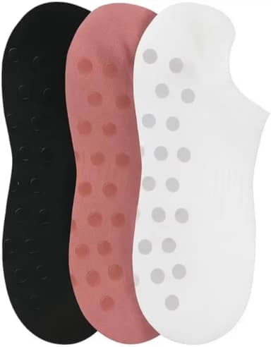 Kit 3 Pares Meia Antiderrapantes Unissex para Yoga, Pilates e Hidroginástica, Tamanhos 34 a 39, Cor Sortida, soquete meias