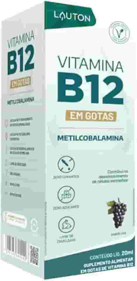 Vitamina B12 em Gotas Metilcobalamina 9,94mcg 20ml - Lauton
