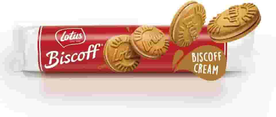 Lotus Biscoff Biscoito Recheado com Creme, 110g, Pacote com 11 Unidades