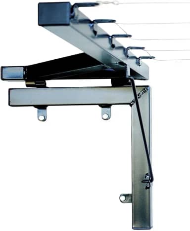 Varal Retrátil de Parede e Muro com 5 Cordas - Preto