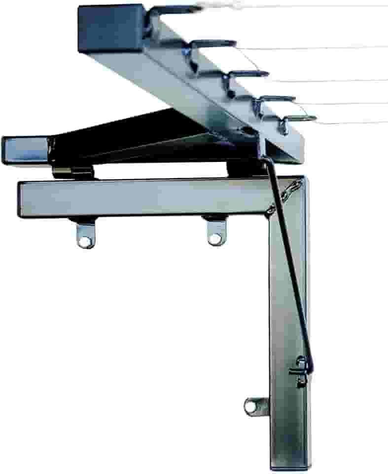 Varal Retrátil de Parede e Muro com 5 Cordas - Preto