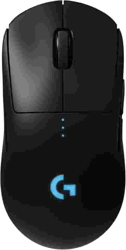 Mouse Gamer Sem Fio Logitech G PRO Wireless com Tecnologia LIGHTSPEED, RGB LIGHTSYNC, Design Ambidestro, 8 Botões Programáveis, Sensor HERO 25K e Bateria Recarregável - Compatível com POWERPLAY