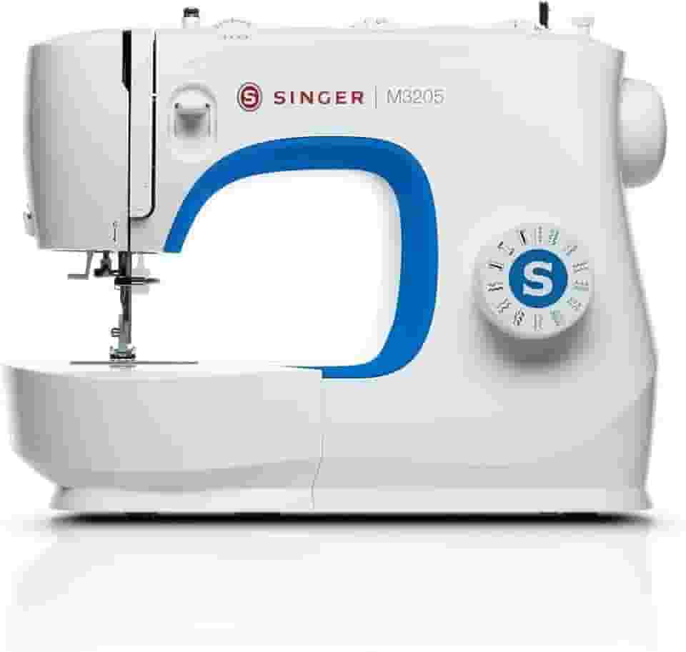 Máquina de Costura SINGER M3205 127V | 23 Pontos Básicos, Decorativos e Flexíveis | Passador de Linha, Braço Livre, Luz em LED | Ideal para Costura Criativa e Reparos Domésticos | Acessórios Inclusos