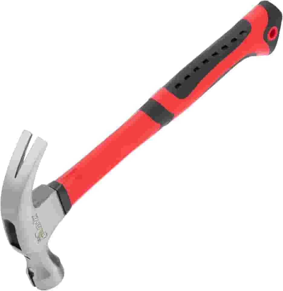 MTX Martelo de Unha Magnético – Cabeça de Aço 27 mm, Cabo de Fibra de Vidro Antiderrapante, 450 g