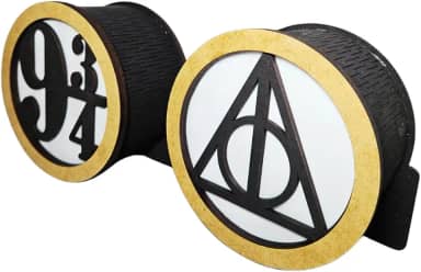 Kit 2 Luminária Geek Harry Potter- Insígnia da Morte - Plataforma 9 3/4 Presentear Fã Harry o Mago HP Alohomora Presentear e Decorar