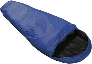 ntk, Saco de Dormir Tipo Sarcófago Micron, com Faixa de Temperatura entre 5°C à 8°C, com Capuz Curvo e Bolsa de Compactadora, Azul