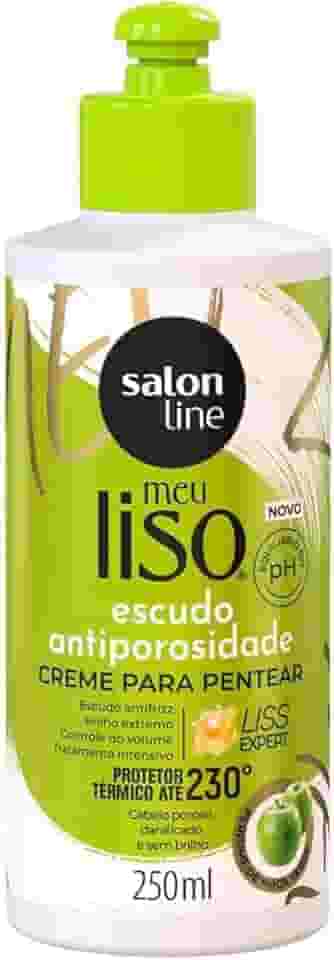 Salon Line, Creme para Pentear, Meu Liso, Escudo Antiporosidade, Vegano - Para Cabelos Lisos, 250ml