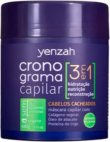 YENZAH - CRONOGRAMA 3 EM 1 - MÁSCARA CACHOS, Yenzah