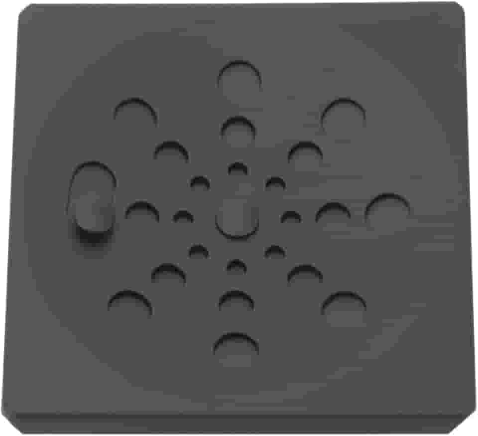 Ralo Grelha Inox Preto Black Banheiro Quadrado 10x10 C Fecho