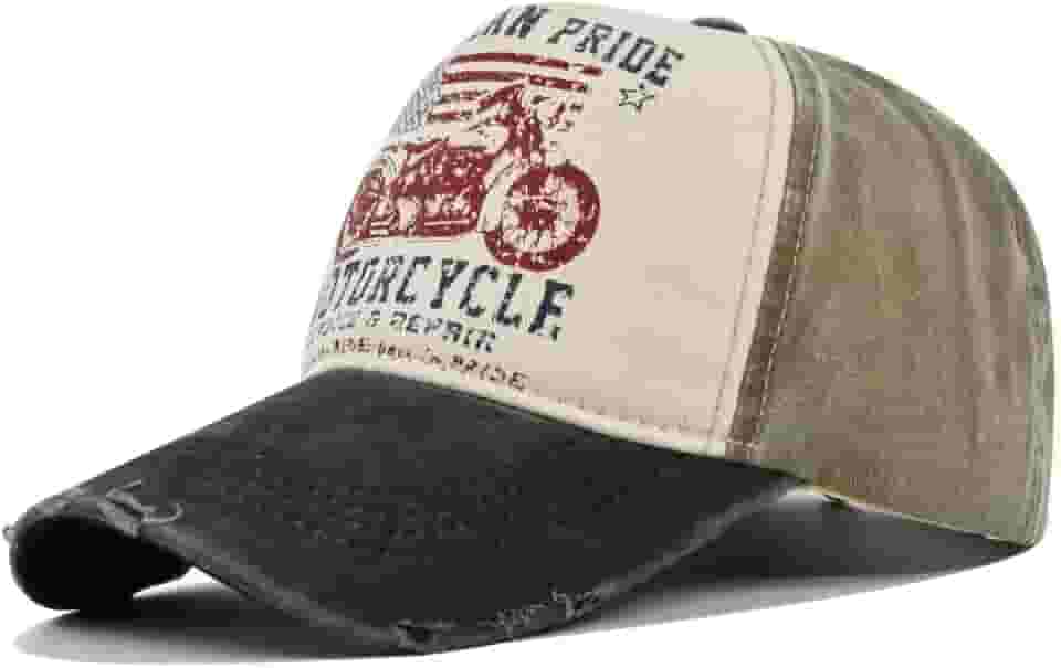 Boné LukeSports Motorcycle Vintage – Algodão, Ajustável e Confortável