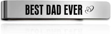 Best Dad Ever Gifts Worlds Best Christmas Gifts for Dads New Dad Birthday Gift for Dad Stainless Steel Tie Clip Bar Legal Dia dos Namorados Presente de Dia dos Pais Presentes para Bônus Pais Padrasto