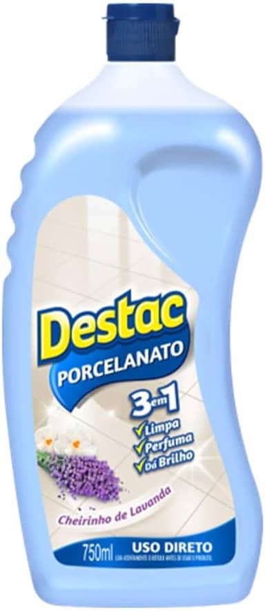 Destac Limpa Piso Para Pisos Porcelanato Cerâmica Lavanda E Alfazema 750Ml