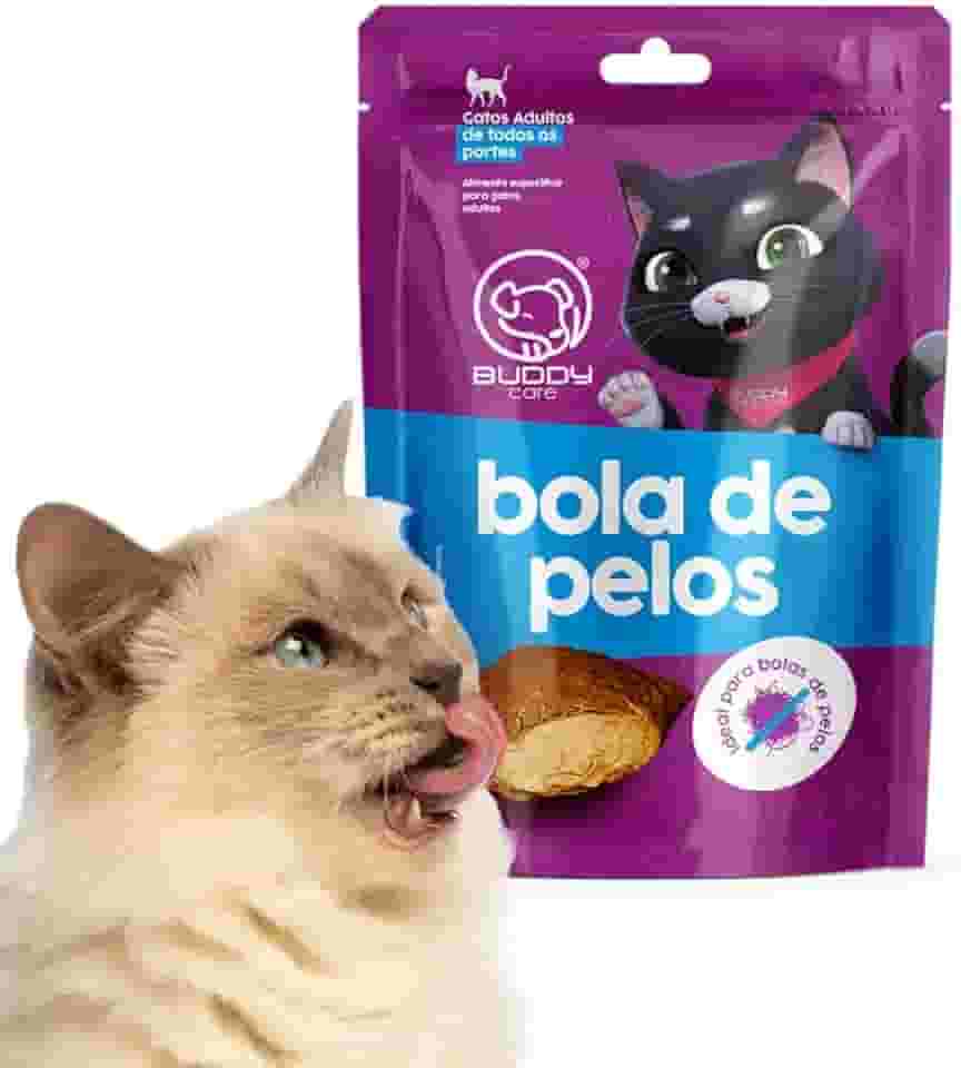 Petisco Delicioso Para Gatos Previne Bola de Pelo Buddy Cats