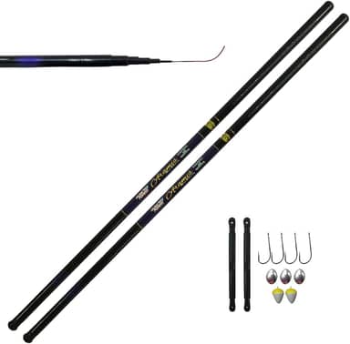 Albatroz Vara Telescópica Aramis, 2,70m, 22% Carbono, Kit com 2 Varas e Acessórios