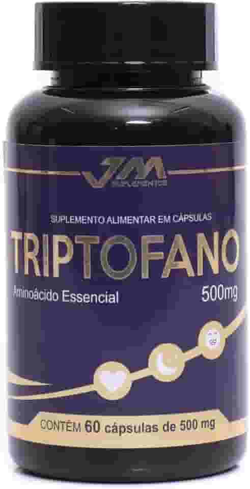 Triptofano 500mg, Suplemento Alimentar, 60 Cápsulas, Aminoácido Essencial