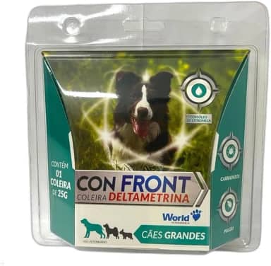 Con Front Coleira Antipulgas e Carrapatos Cães Grandes 60cm