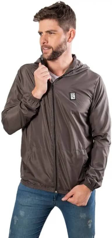 Jaqueta Corta Vento Masculina Plus Size Agasalho Sem Estampa