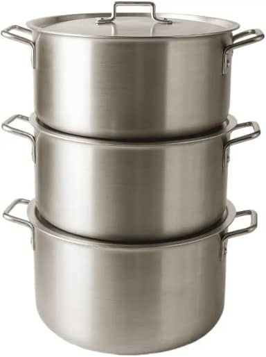 panela de aluminio,Jogo de Panela Caldo de Alumínio 3 Peças