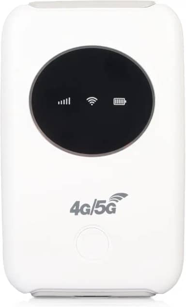 EBTOOLS Modem USB 4G LTE, roteador móvel 5G desbloqueado de 300 Mbps com 10 usuários, hotspot portátil de viagem integrado 3200 mAh com slot para cartão SIM