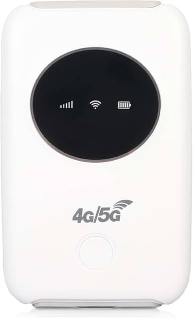 EBTOOLS Modem USB 4G LTE, roteador móvel 5G desbloqueado de 300 Mbps com 10 usuários, hotspot portátil de viagem integrado 3200 mAh com slot para cartão SIM