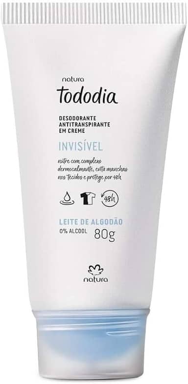 NATURA TODODIA DESODORANTE CREME ALGODAO INVISIVEL 80G