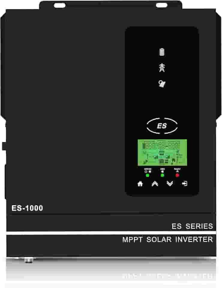 Inversor Solar Híbrido de 1000W DC12V a AC230V Inversor de Onda Senoidal Pura com Controlador de Carga Solar MPPT de 40A Max PV 600W Adequado Para Bateria de Gel de Chumbo-ácido de Lítio de 12V