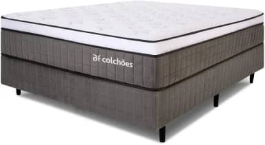 Cama Box com Colchão Casal Molas Ensacadas Espuma D33 e Pillow de Visco Power Sleep 138x188cm - BF Colchões