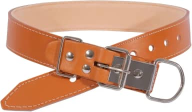 Coleira Em Couro Para Cachorro Luxo Caramelo Premium N.3