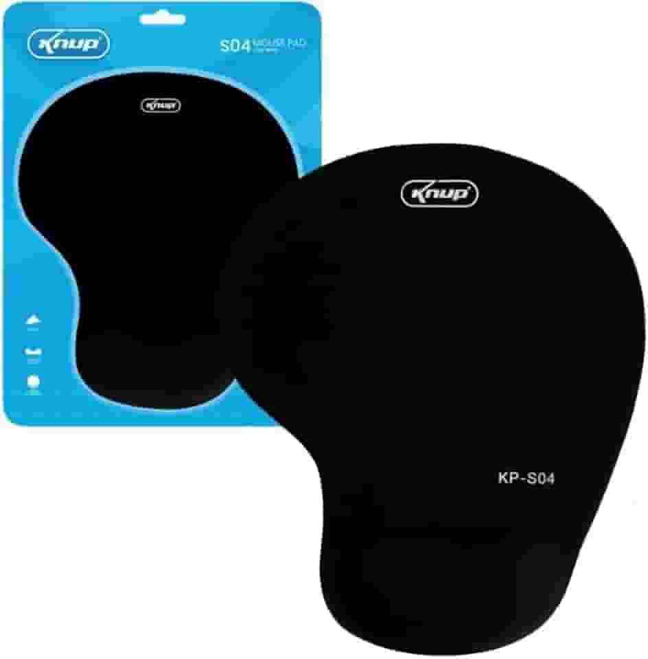 Mousepad Ergonômico Com Apoio De Pulso Em Gel 22x21cm Knup