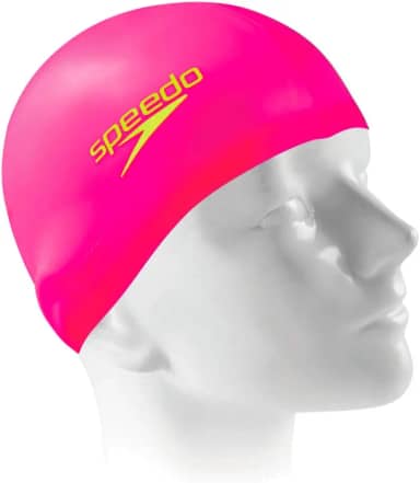 Touca de Natação, Speedo, Flat Cap, Silicone Resistente com Encaixe Confortável,Tamanho Único