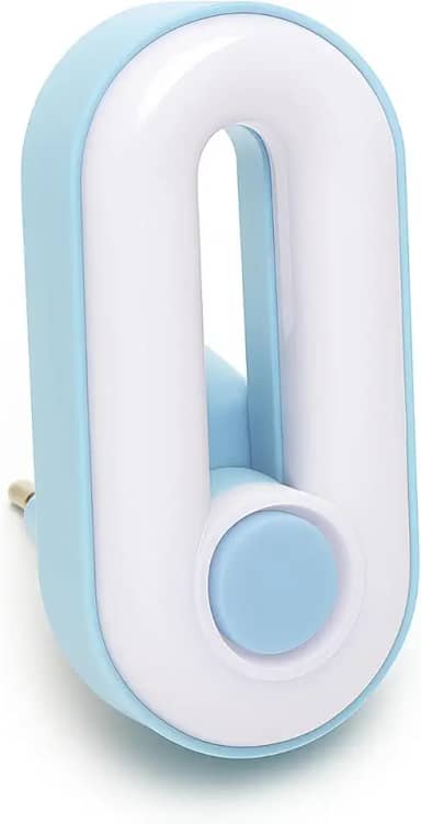 Luminárias de Tomada Noturna Bivolt – Luz Suave para Quarto Infantil e Ambientes Aconchegantes (Azul)