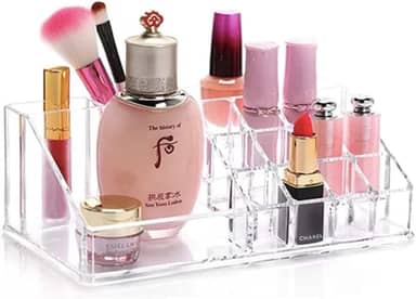 Organizador Porta Maquiagem de Acrílico para Pincel, Batom e Blush