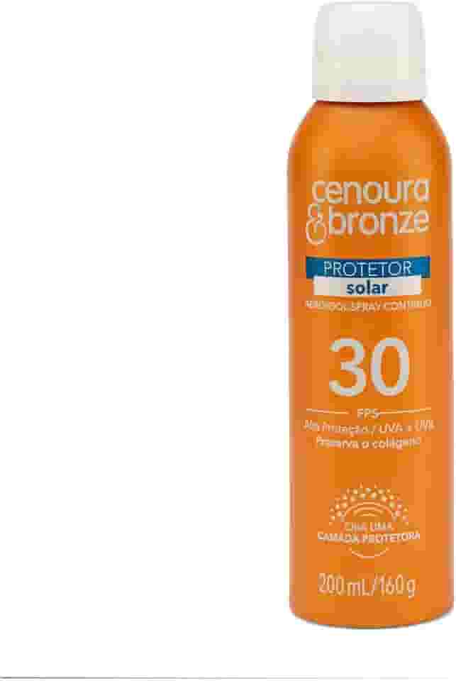 Cenoura e Bronze Protetor Solar Aerossol Cenoura E Bronze Fps30 200Ml Cenoura E Bronze