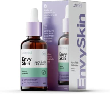 Sérum Facial Envy Skin Ácido Hialurônico 30ml – Preenchimento de Linhas Finas, Hidratação Profunda, Pantenol, Vitamina E, Para Rugas, Pele Seca e Oleosa, Aprovado Anvisa