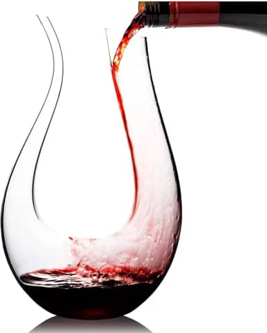 Decanter Aerador Decantador para Vinho Vidro Cristal Cisne 1,1 Litros Design Moderno e Elegante Europeu, Jarra Transparente para Aerar Vinhos Tintos e Brancos, Acessório de Luxo Sofisticado em U