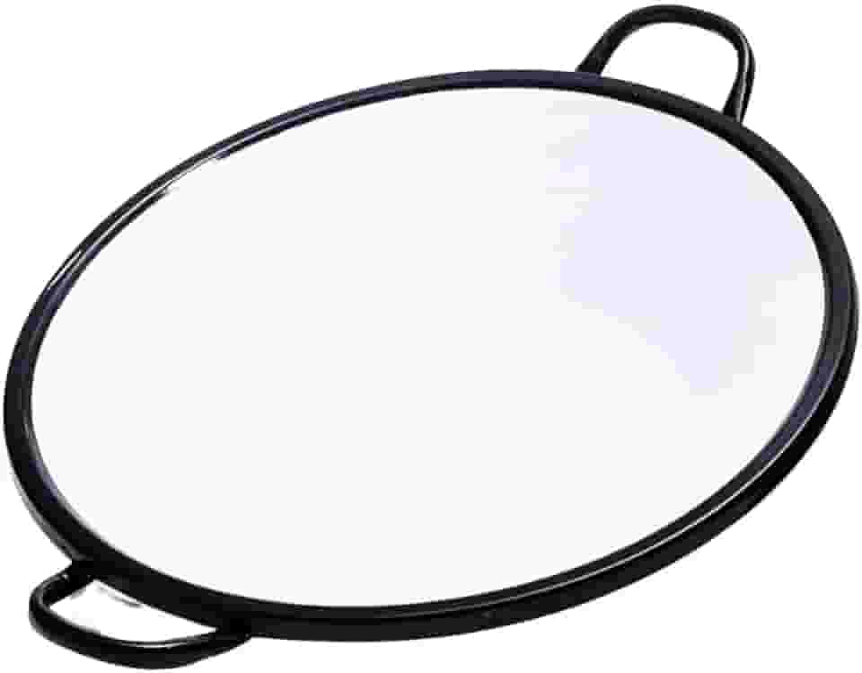 Suzan Tacho N20 Branco Esmaltado Com Alça 14 Litros Para Frituras Feira Bares Restaurantes 51 cm x 26 cm