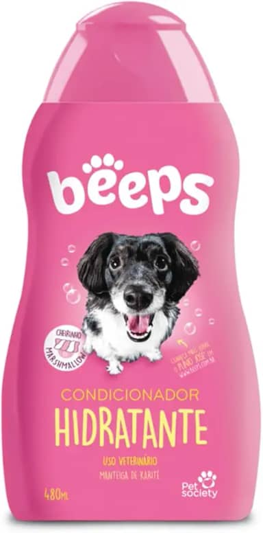 Beeps Condicionador Hidratante 500ml Beeps para Cães, Pet Society
