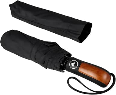 Guarda Chuva Reforçado Automático Resistente Ao Vento - Cabe Na Bolsa Mochila Modelo Compacto