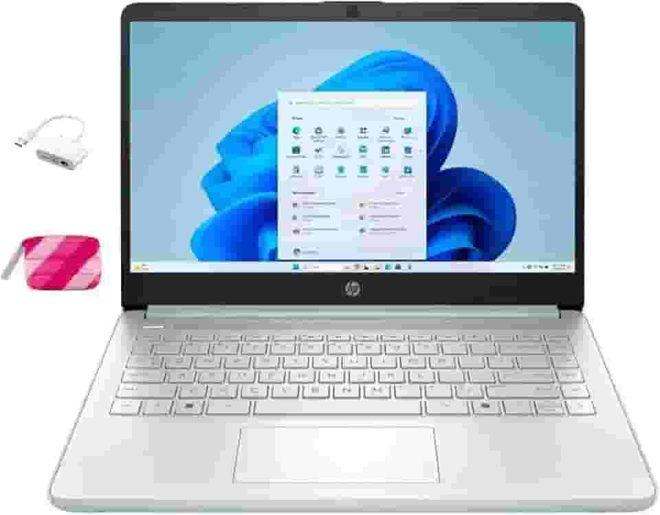 HP Laptop estudantil, processador Intel N150 (até 3,6 GHz), tela LED de 14 polegadas, 8G RAM, 128 GB Storange1 Year Office 365, Windows 11 Home, Willow Green, com acessórios BTP