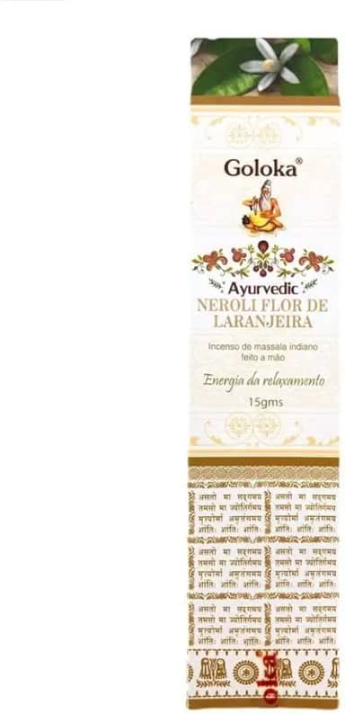 Incenso Goloka Massala Ayurvedic Neroli Flor de Laranjeira (Energia do Relaxamento)