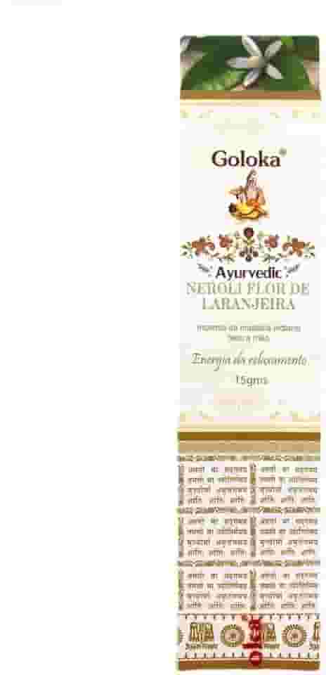 Incenso Goloka Massala Ayurvedic Neroli Flor de Laranjeira (Energia do Relaxamento)